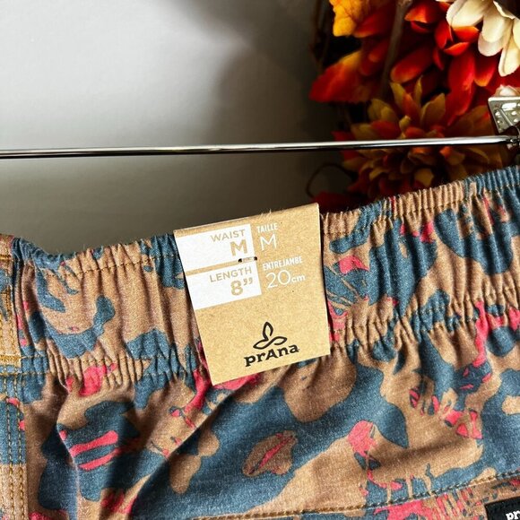 prAna Mens Metric E-Waist Swim Short MEDIUM / 8"L in Fresca Camo - Picture 5 of 9